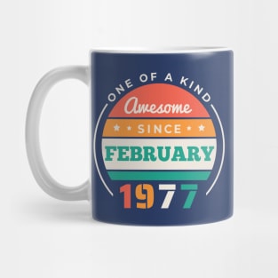 Retro Awesome Since February 1977 Birthday Vintage Bday 1977 Mug